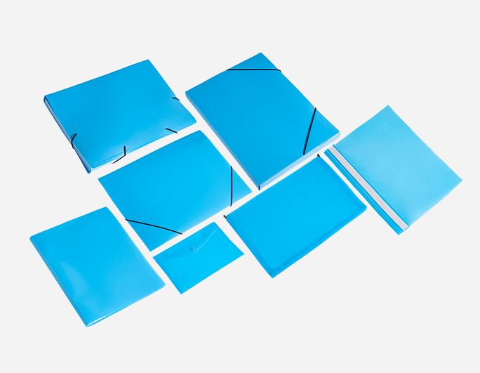 Blue Plastic Zipper Bag with Expandable Bottom | B-5