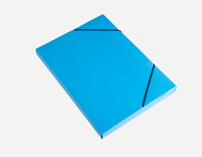 Blue Plastic Elastic Box File | B-3