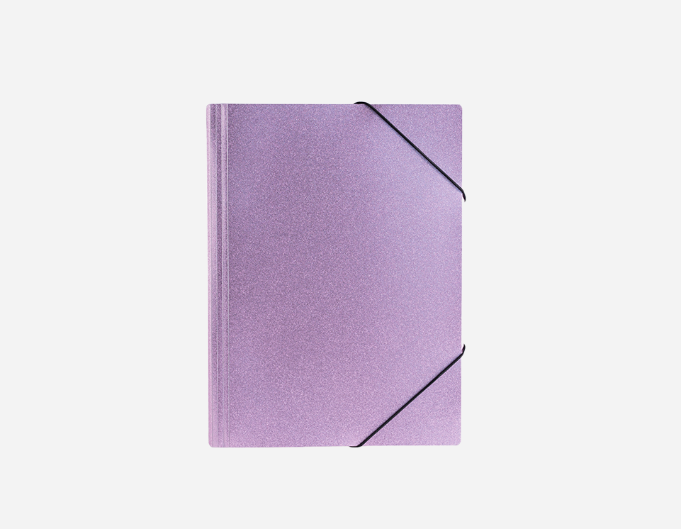 PP Glitter Metallic Elastic Folder |  MFO-8205