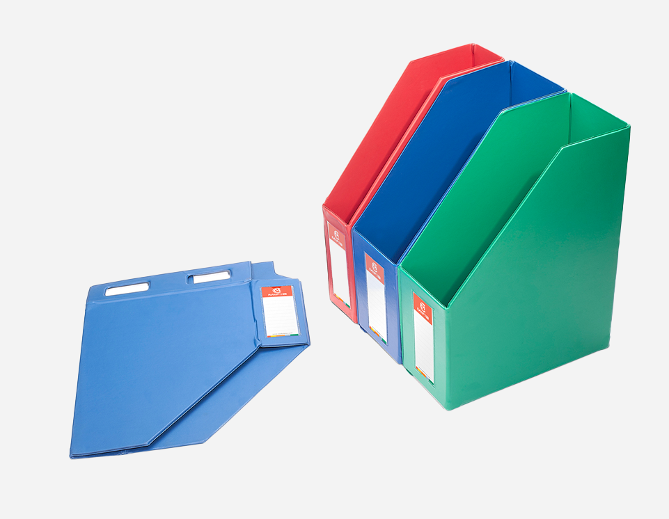 PVC Covered Magazine Storage Box | Foldable, Large Capacity & Color Options | MFO-102