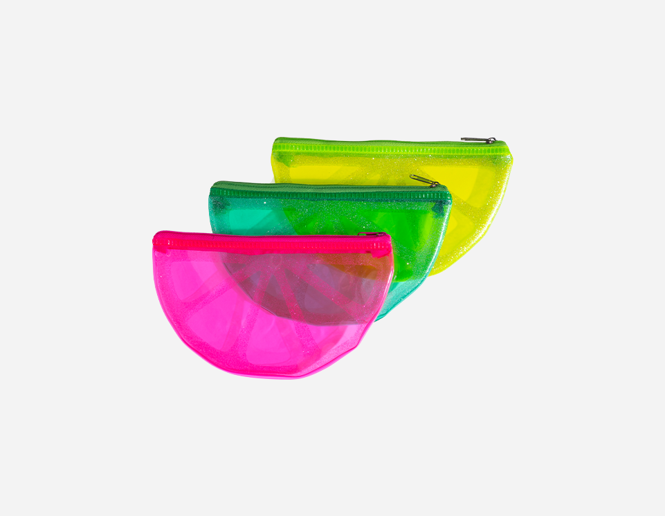 PVC Watermelon Shape Zipper Pencil Case with Glitter | MFO-8006