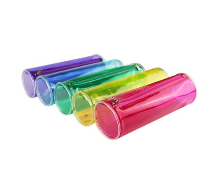PVC Fluorescence Round Pencil Bag | MFO-1083