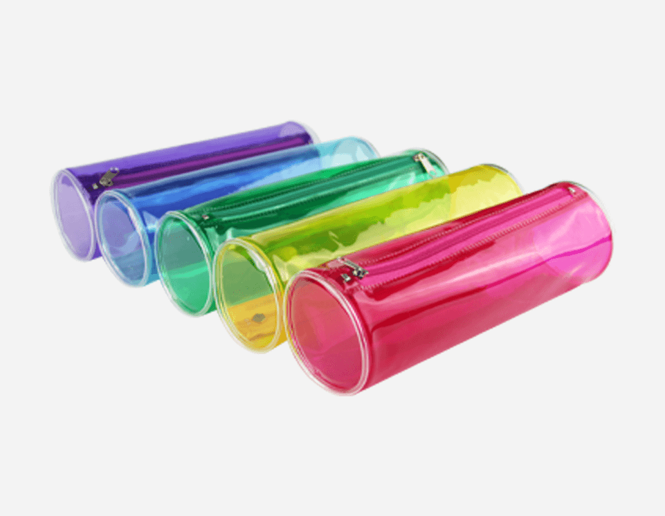 PVC Fluorescence Round Pencil Bag | MFO-1083