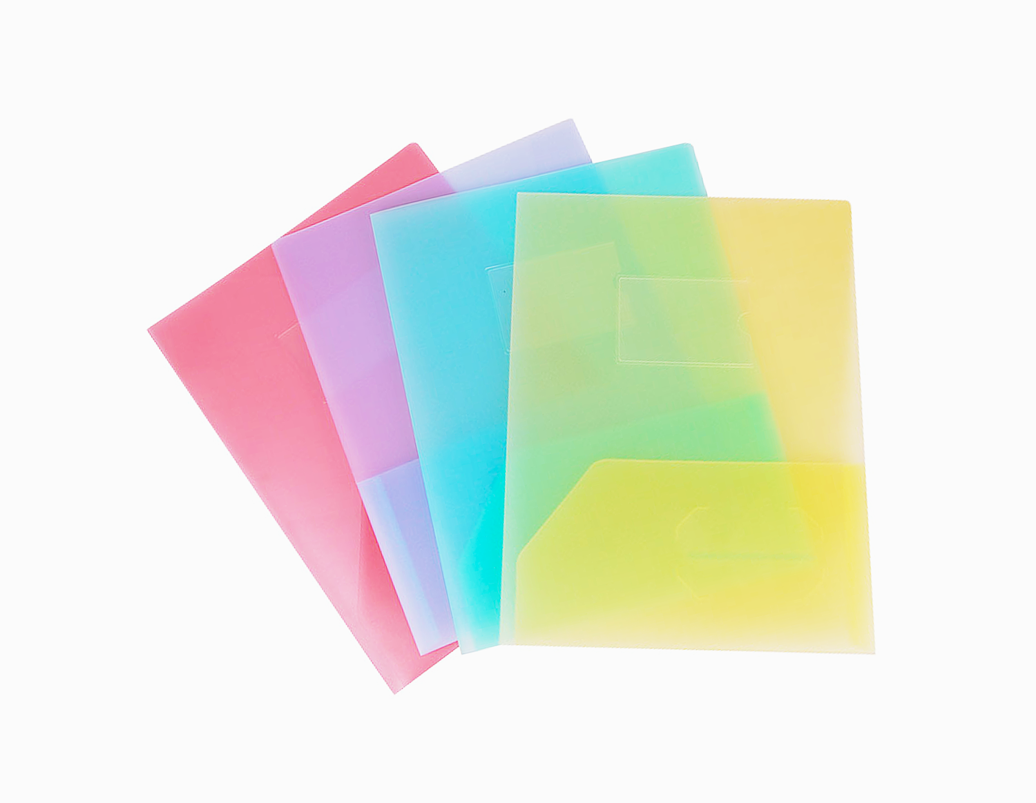 Translucent PP Two-Pocket Folder with Name Card Slot MFO-054