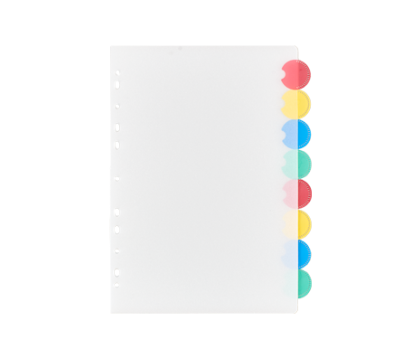 11-Hole Transparent Tab Dividers for Document Organization