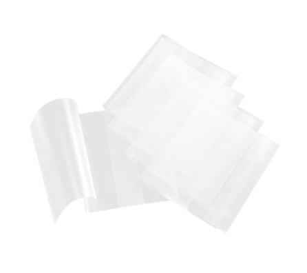 PP Transparent Orange Peel Textured Book Cover with Adjustable Spine and Glue Strip MFB-010