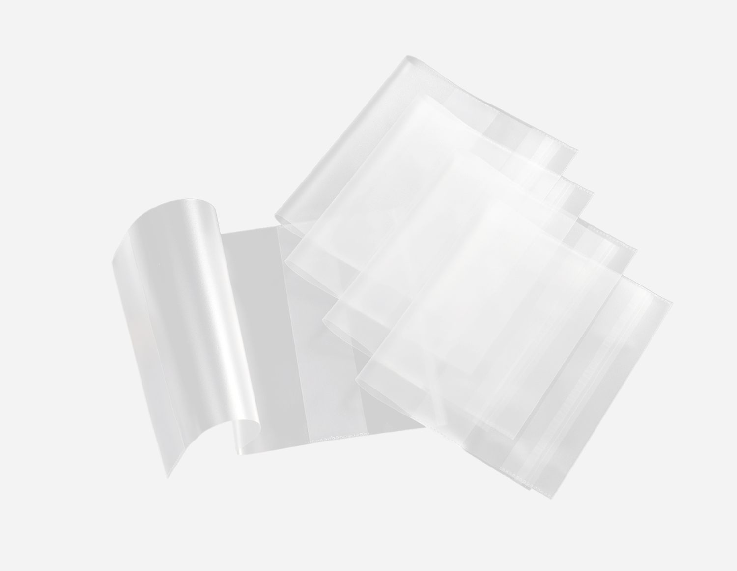 PP Transparent Orange Peel Textured Book Cover with Adjustable Spine and Glue Strip MFB-010