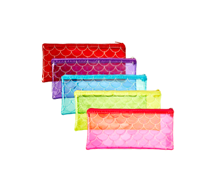 PVC Fish-Scale Pearlescent Zip Bag - MFO- 8068