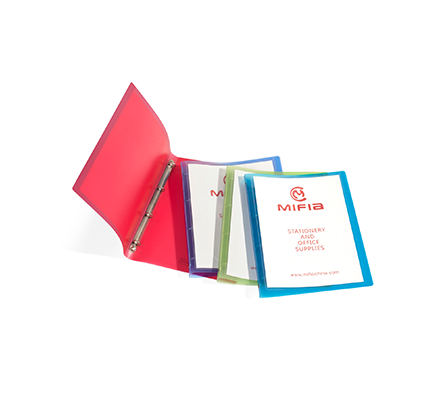 Translucent PP 4-Ring Binder with Front Pocket  | MFO-1116