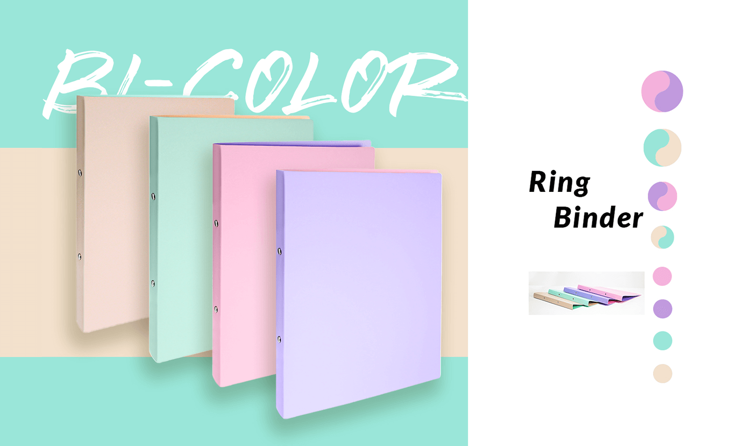 Bi-color Series Plastic Ring Binder Bi-color Series Plastic Ring Binder