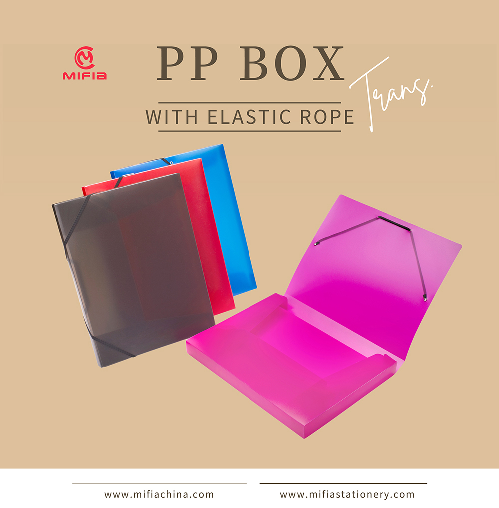 Plastic Sandy Elastic Band Filing Boxes-MFO-004（1）