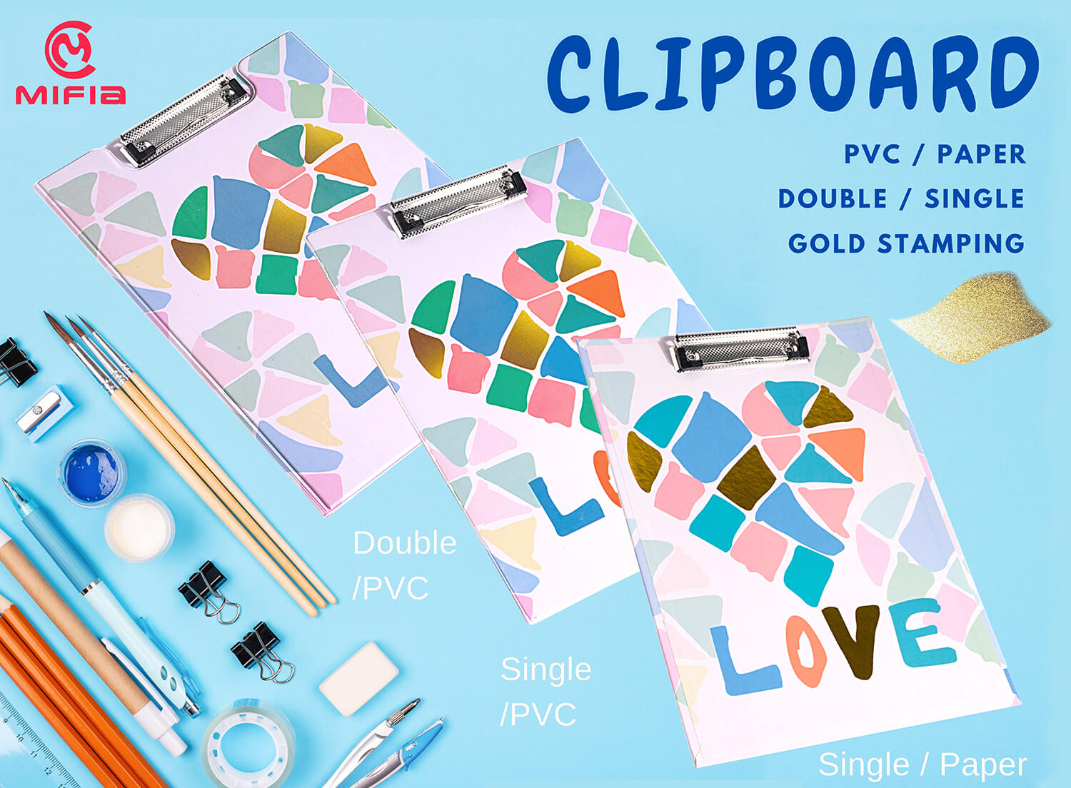 Printed Paper Clipboards-Single-Sided  Custom Printed Designs-PR-MFO-098  (2)