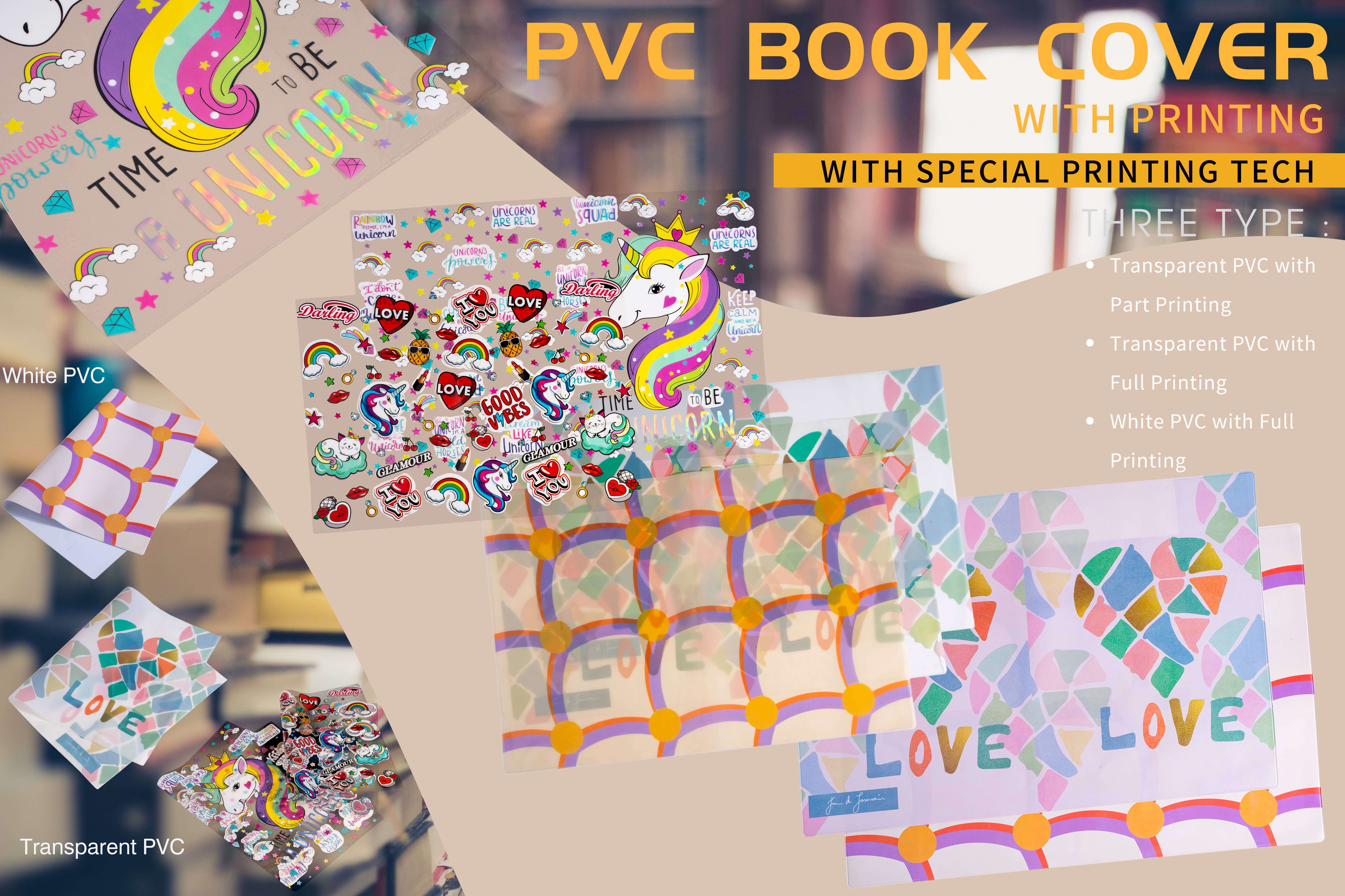 Transparent PVC Book Cover with Printing-MFB-019PR-detail