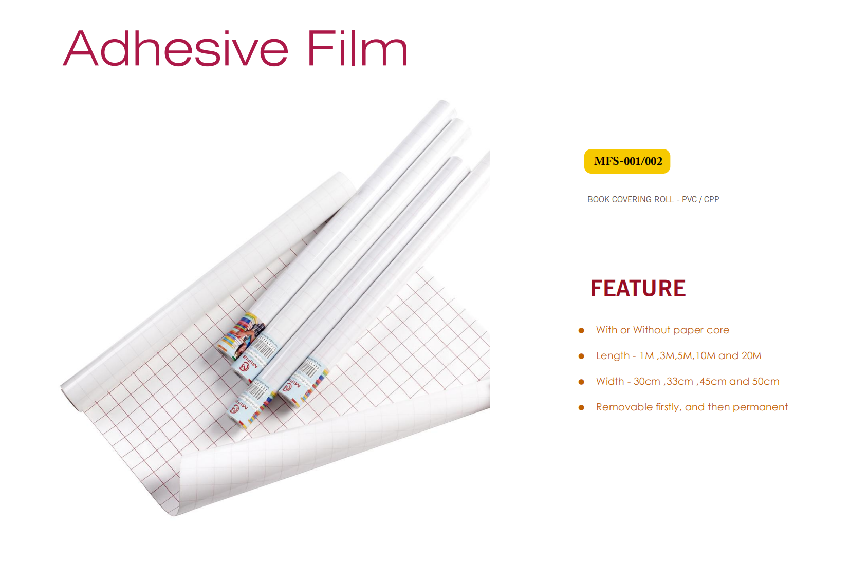 PVC-CPP Self-Adhesive Book Covering Films (1)