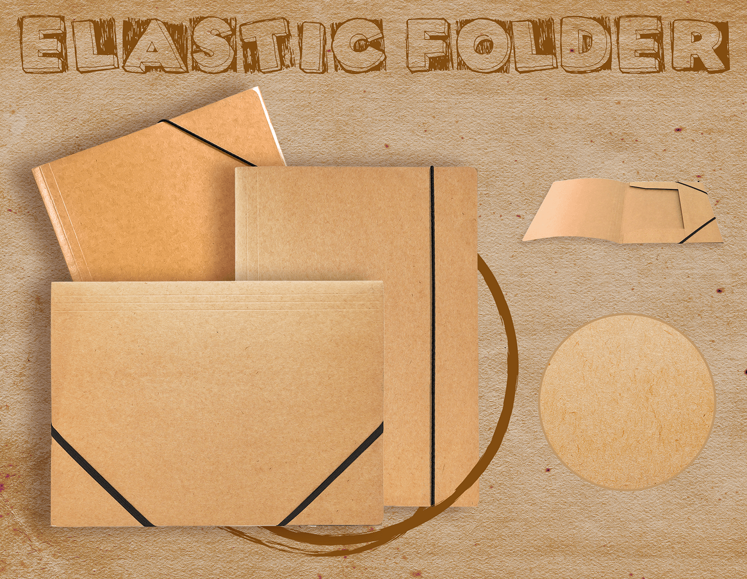 Kraft Paper collection -elastic folder