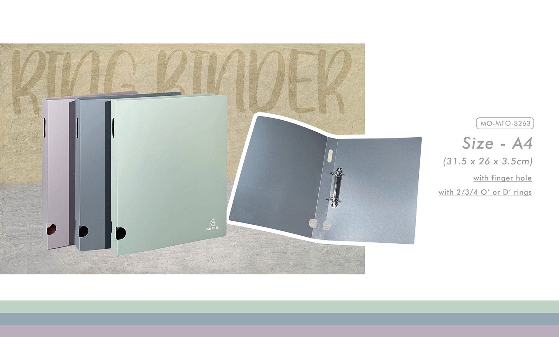 Soft Touch PP Ring Binder with Finger Hole detail MO-MFO-8263 (2) (1)