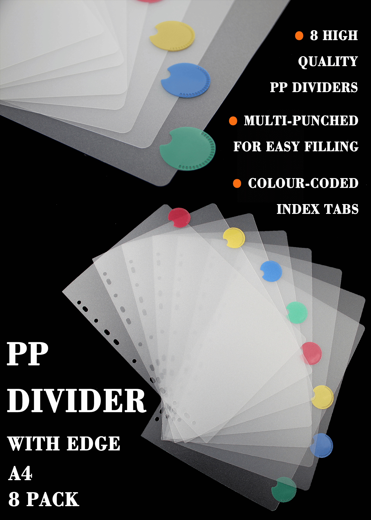 MFO-1040-11-Hole Plastic Tab Dividers for Ring Binders-detail2