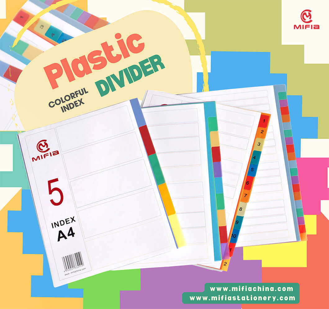 PP divider -- Manufactured by MIFIA Stationery