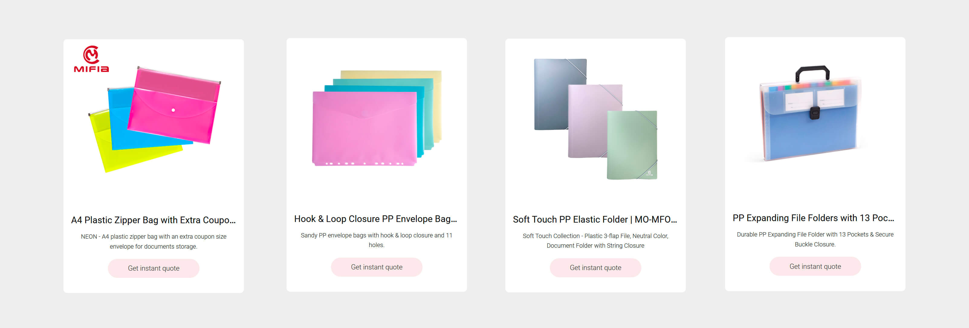 different types of closure file folder