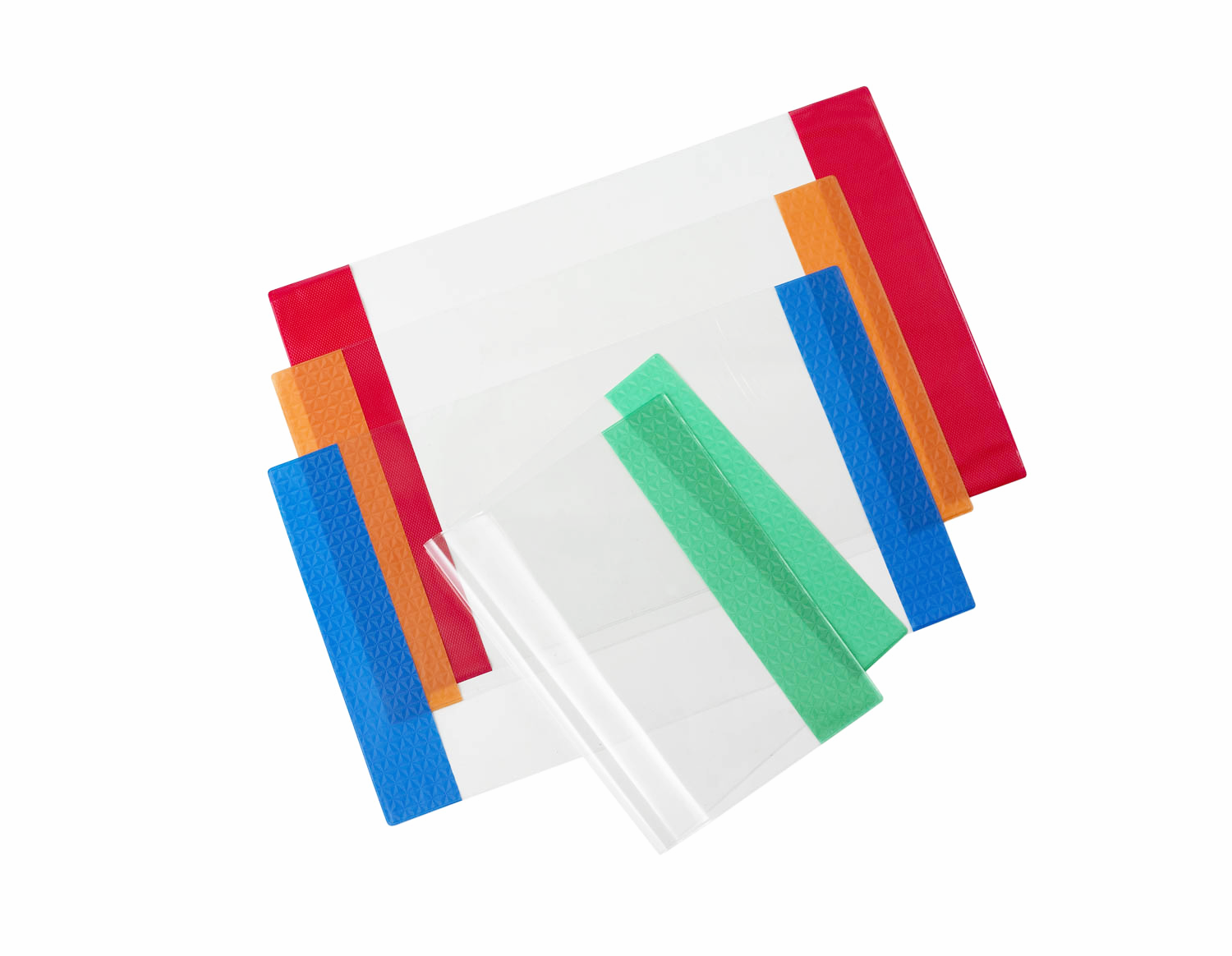 Transparent PVC Book Cover with Colorful Embossed Tape MFB-024----