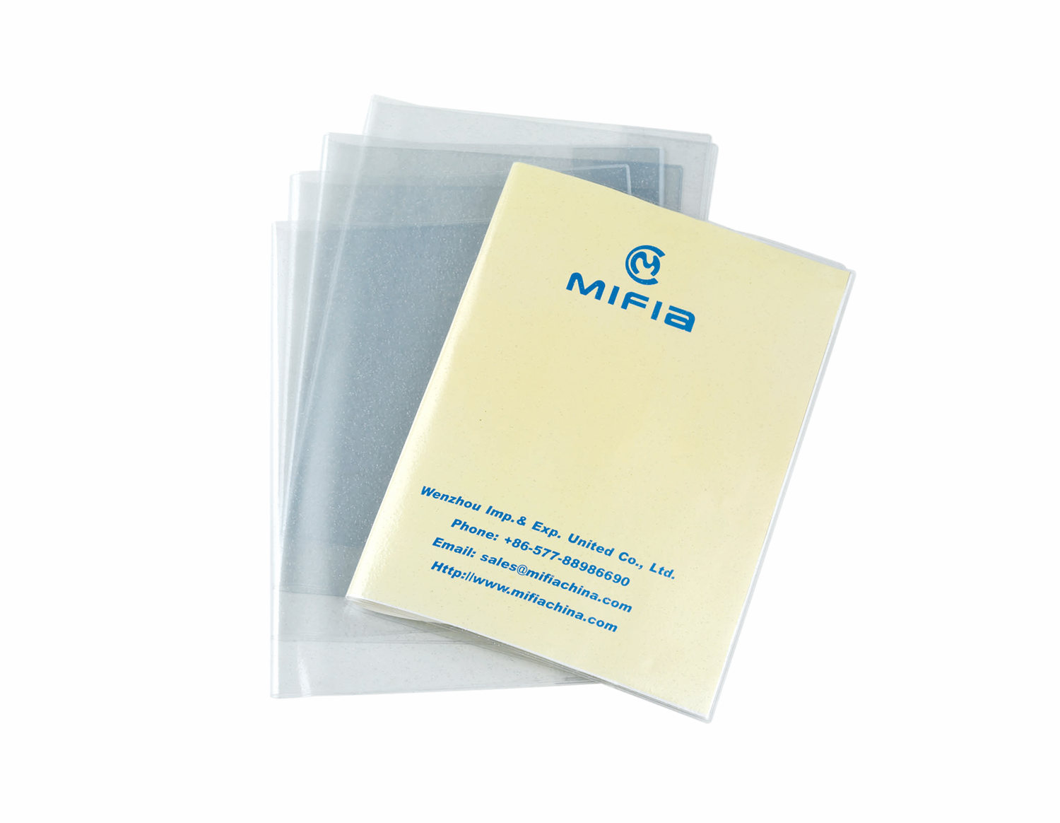 Transparent PVC Glitter Book Jacket with Glitter Finish MFB-023